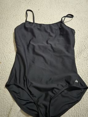 Black Women's Leotard- Classic Scoop Neck